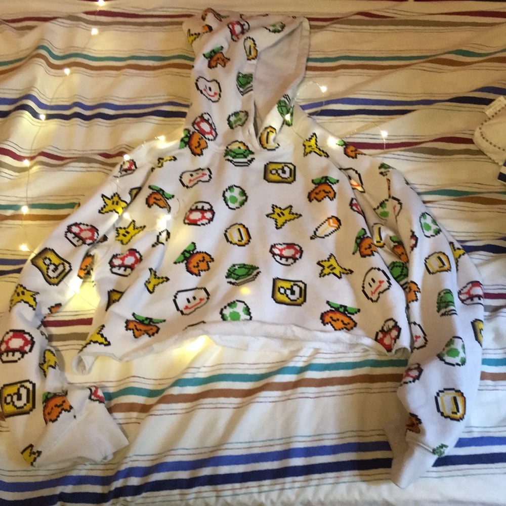 Forever 21 Super Nintendo crop top hoodie